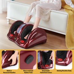 Massage reaching ankles and calves for extended relief