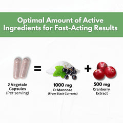 HCL D-Mannose capsules being poured for easy daily use