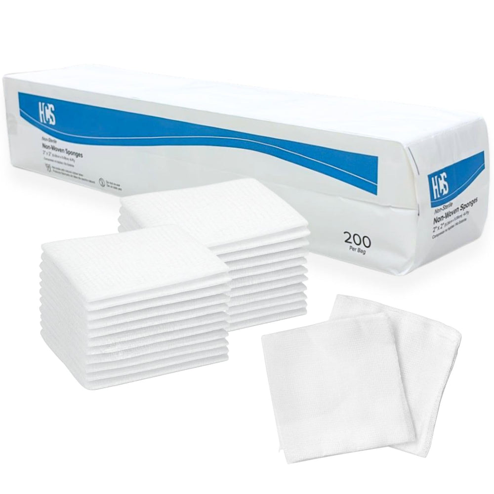 Gasa HCS 2x2, 4-ply, alta absorción para vendajes