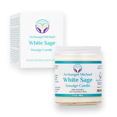 Heal The Masses White Sage Candle wax closeup reveals soy-coconut blend for clean, even burn.