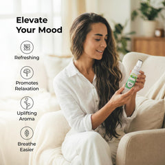 Healing Solutions Peppermint Linen Spray freshens bedding with a cool mint scent.