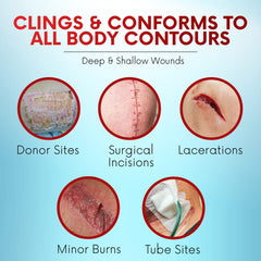 Healqu Xeroform sterile packaging keeps each dressing clean before use