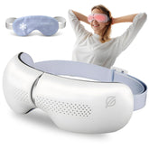 HealTek Premium Eye Massager with heat gently soothes eye tension and refreshes tired eyes.