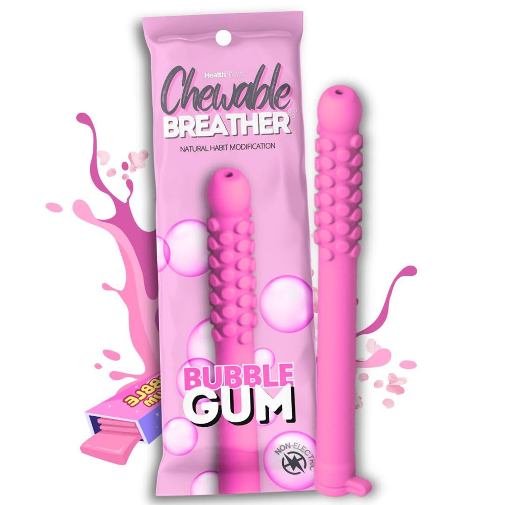 Health Chews breather stick closeup showing bubble gum flavor for craving relief.