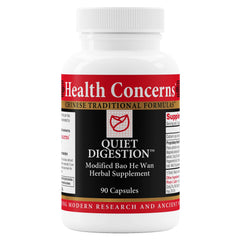 Health Concerns Quiet Digestion bottle front for on-the-go digestive support