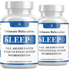Health Heals Relaxation Sleep Aid bottle promoting a calm nightly routine
