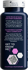 Health Logics BioCell Collagen ingredients featuring hyaluronic acid and chondroitin sulfate.