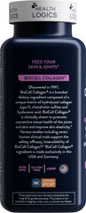 Health Logics BioCell Collagen capsules aiding joint comfort and mobility.