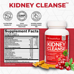 Health Plus Advanced Kidney Cleanse bottle pour showing easy dosing
