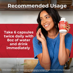 Health Plus Colon Cleanse serving size shows 33 servings per bottle.