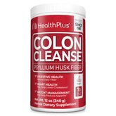 Health Plus Colon Cleanse tub front showcasing daily fiber support.