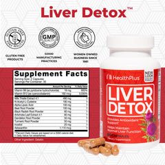 Health Plus Liver Detox capsules neatly arranged for convenient daily use