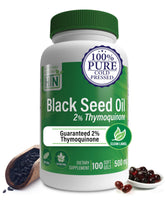 Health Thru Nutrition Black Seed Oil bottle front with high-potency 500mg softgels for daily use