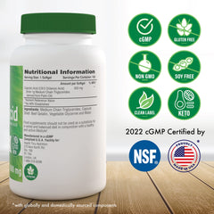 Caprylic Acid softgels close-up for keto-friendly energy support.
