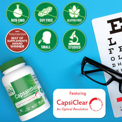 Health Thru Nutrition Capsanthin 40mg MPOD visual graphics illustrates macular pigment support
