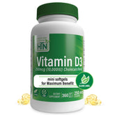 Health Thru Nutrition Vitamin D3 bottle front promoting immune support