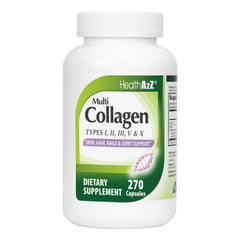 HealthA2Z Multi Collagen pills bottle promotes skin and joint health