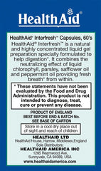 HealthAid Interfresh capsules are ready to swallow for digestion and breath support.