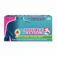 HealthAZ Mint Chewable Double Action 48 Tablets for quick, refreshing mint flavor on the go