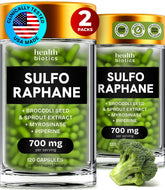 Healthbiotics sulforaphane bottle front view suggesting daily detox support