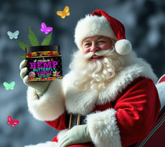Healthergize hemp gummies close-up shows high potency for relaxation.