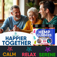 Healthergize hemp gummies seal demonstrates tamper-proof freshness and quality.