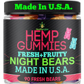 Healthergize hemp gummies sleep packaging promotes calming bedtime routine.