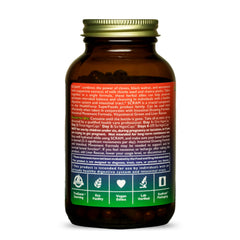 HealthForce Scram capsules beside a glass of water for a routine.