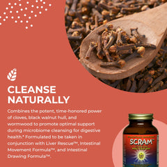 HealthForce Scram label highlighting TruGanic vegan standards.