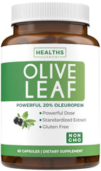 Healths Harmony olive leaf extract capsule highlighting immune wellness potential.