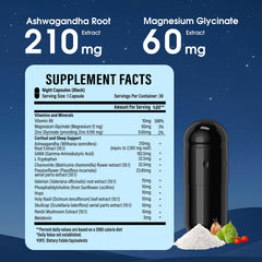 HealthSender Day Night formulation capsules promoting daytime focus and evening calm.