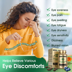 Key ingredients like lutein and zeaxanthin highlighted for retinal support.