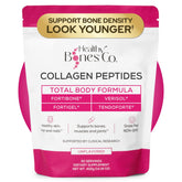 Healthy Bones Co Fortibone bottle pour showing easy daily mixing for bone support.
