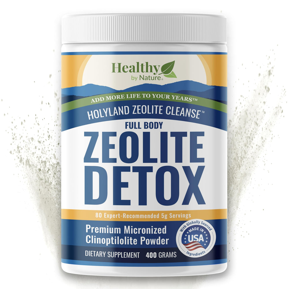 Healthy by Nature HolyLand Zeolite bottle-pour for convenient daily use.