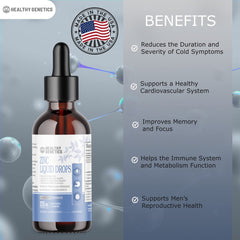 Healthy Genetics Liquid Zinc Drops support mood and focus for adults