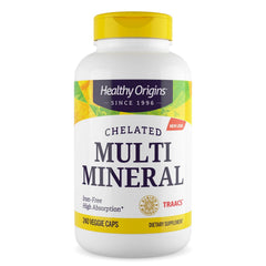 Healthy Origins chelated multi mineral bottle supports daily mineral balance.