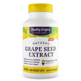 Healthy Origins grape seed extract bottle featuring MegaNatural-BP and high proanthocyanidins for daily wellness.
