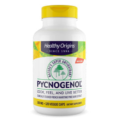Healthy Origins Pycnogenol 100 mg bottle offering daily antioxidant support