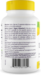 Healthy Origins veggie gels bottle, 60-count, vegan-friendly daily supplement.