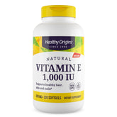 Healthy Origins Vitamin E 1000 IU bottle with softgels for skin and nails