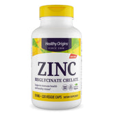 Healthy Origins Zinc Bisglycinate bottle for daily immune support.
