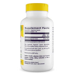 Healthy Origins zinc bisglycinate capsules close-up, vegan-friendly daily use.