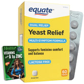 Healthy Surplus Equate Yeast Relief bottle for convenient daily use.