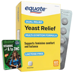 Healthy Surplus Equate Yeast Relief bottle for convenient daily use.