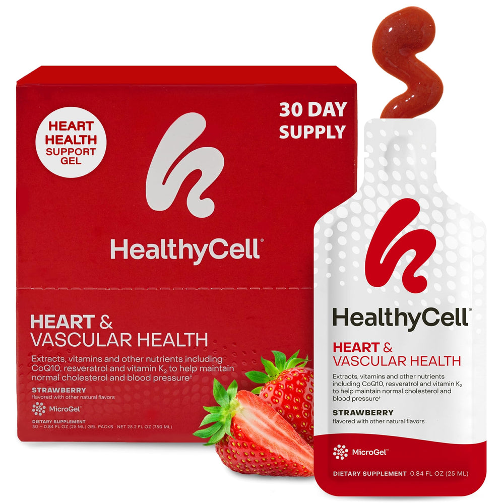 HealthyCell Heart & Vascular Health gel-pack front view supporting daily wellness
