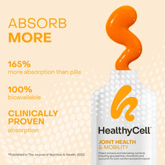 HealthyCell MicroGel absorption graphic highlights 165 percent increase