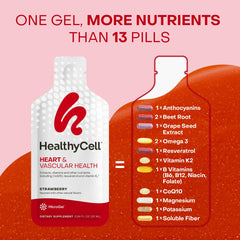 HealthyCell strawberry-flavored gel pack ready to enjoy