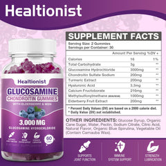 Healtionist two-pack gummies side view for easy daily use.