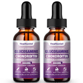 Healtionist 2 pack bottle of glucosamine chondroitin liquid drops for daily joint support