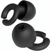 HEAR HUSH HOOPS ear plug in black for soft comfort and noise reduction during sleep.